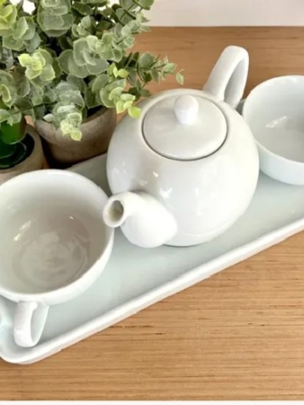 Pier 1 White Porcelain Tea Set